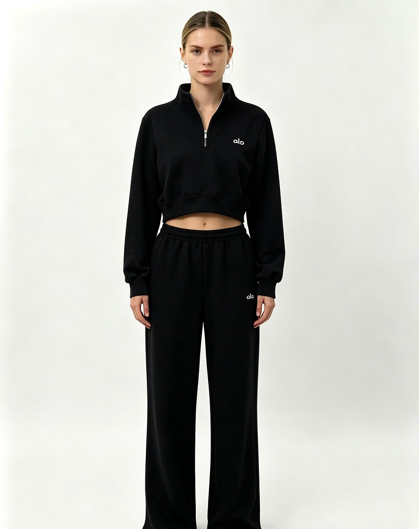 Yoga Black Activewear Tracksuit