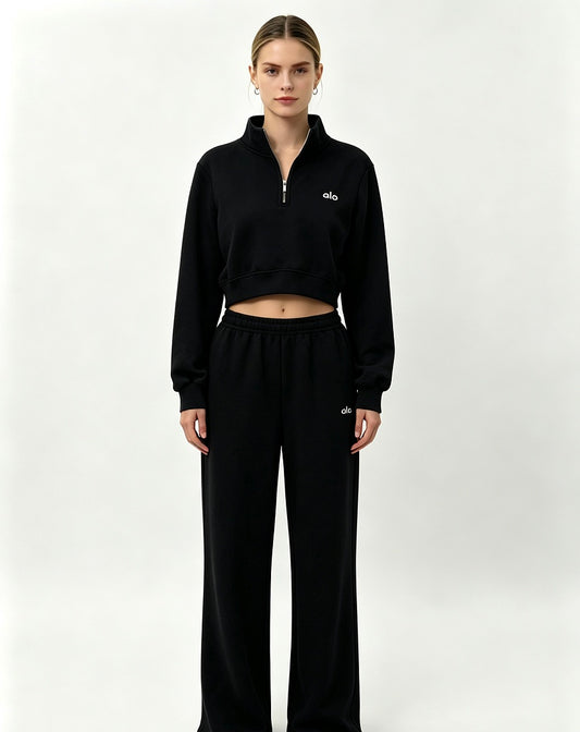 Yoga Black Activewear Tracksuit