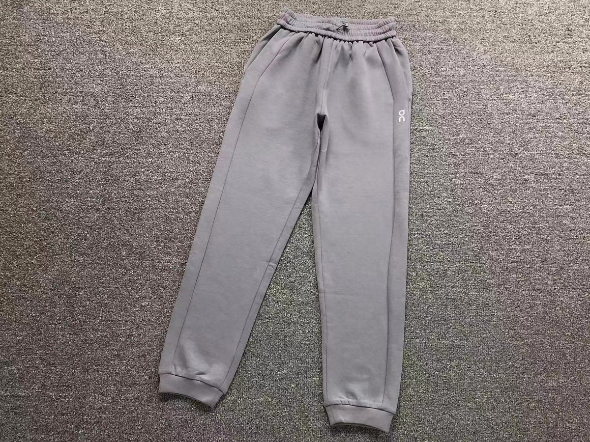 Women's cuffed joggers in grey, flat lay