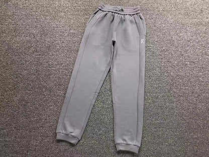Women's cuffed joggers in grey, flat lay