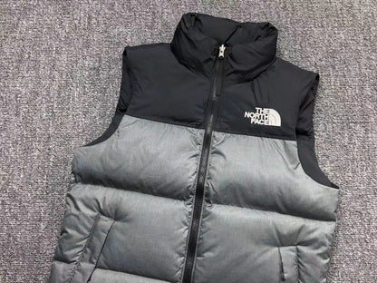 Grey puffer gilet, product view