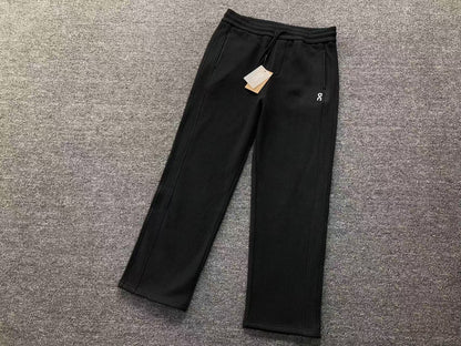 Black straight leg joggers