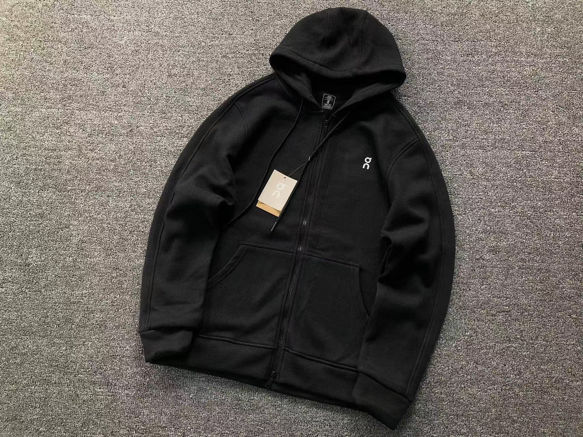 Black zip hoodie