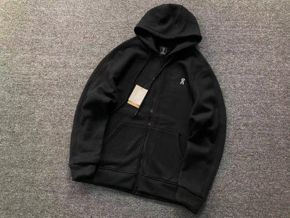 Black zip hoodie