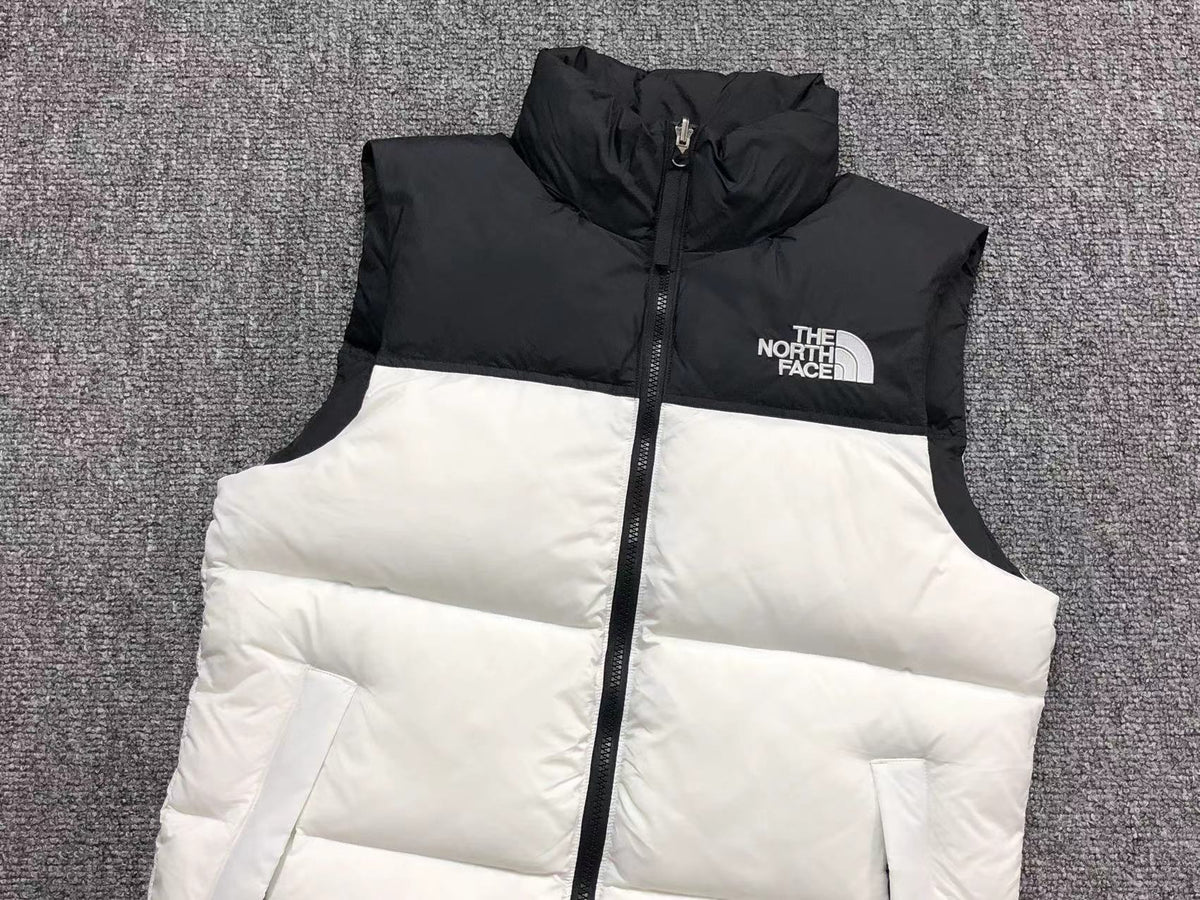 White puffer gilet, product view