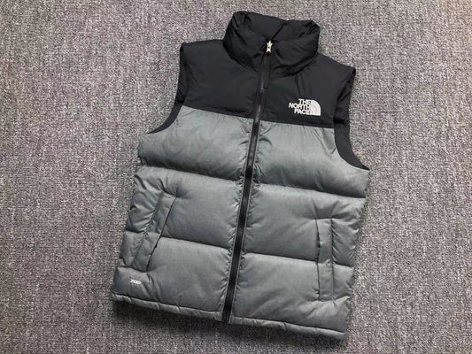 Grey puffer gilet, product view