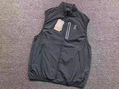 Charcoal lightweight running gilet
