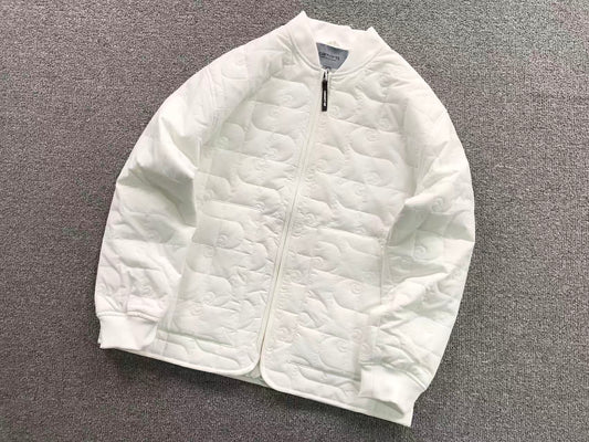 White quilted liner jacket, front