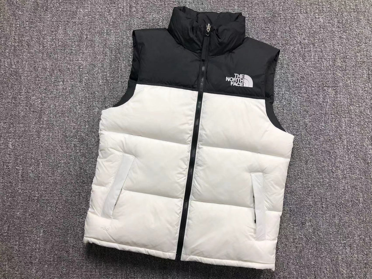 White puffer gilet, product view