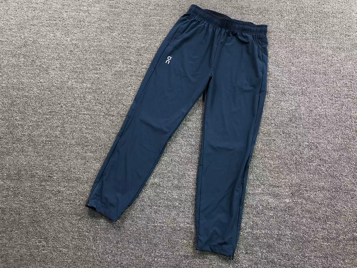 Navy tapered track pants