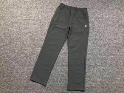 Women's straight leg pants in charcoal, flat lay